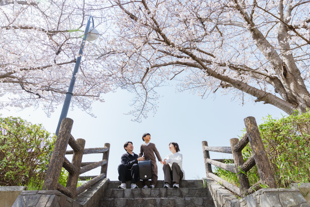 ご自宅の近くで桜の入学式